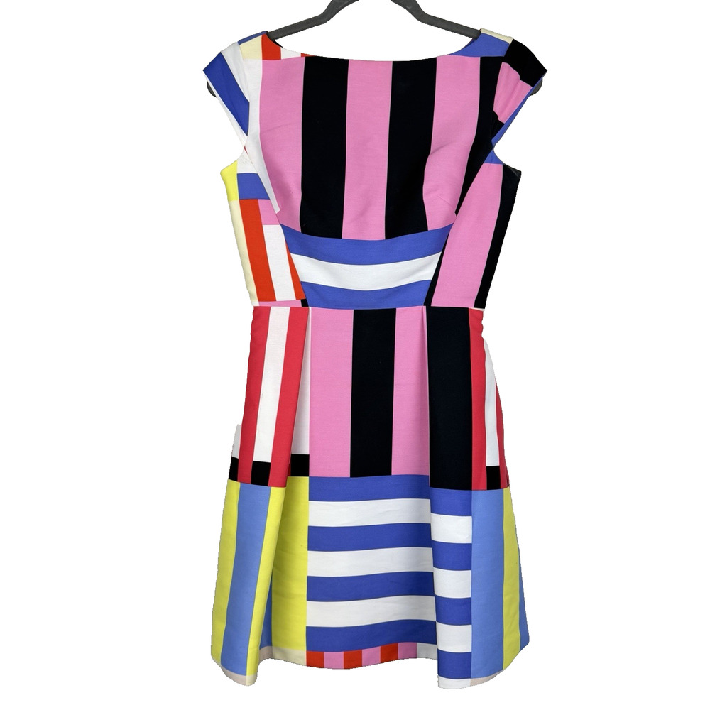 Kate Spade Go Fly a Kite Dress Size 0 Multicolor Stripe Retro Fit & Flare Bows